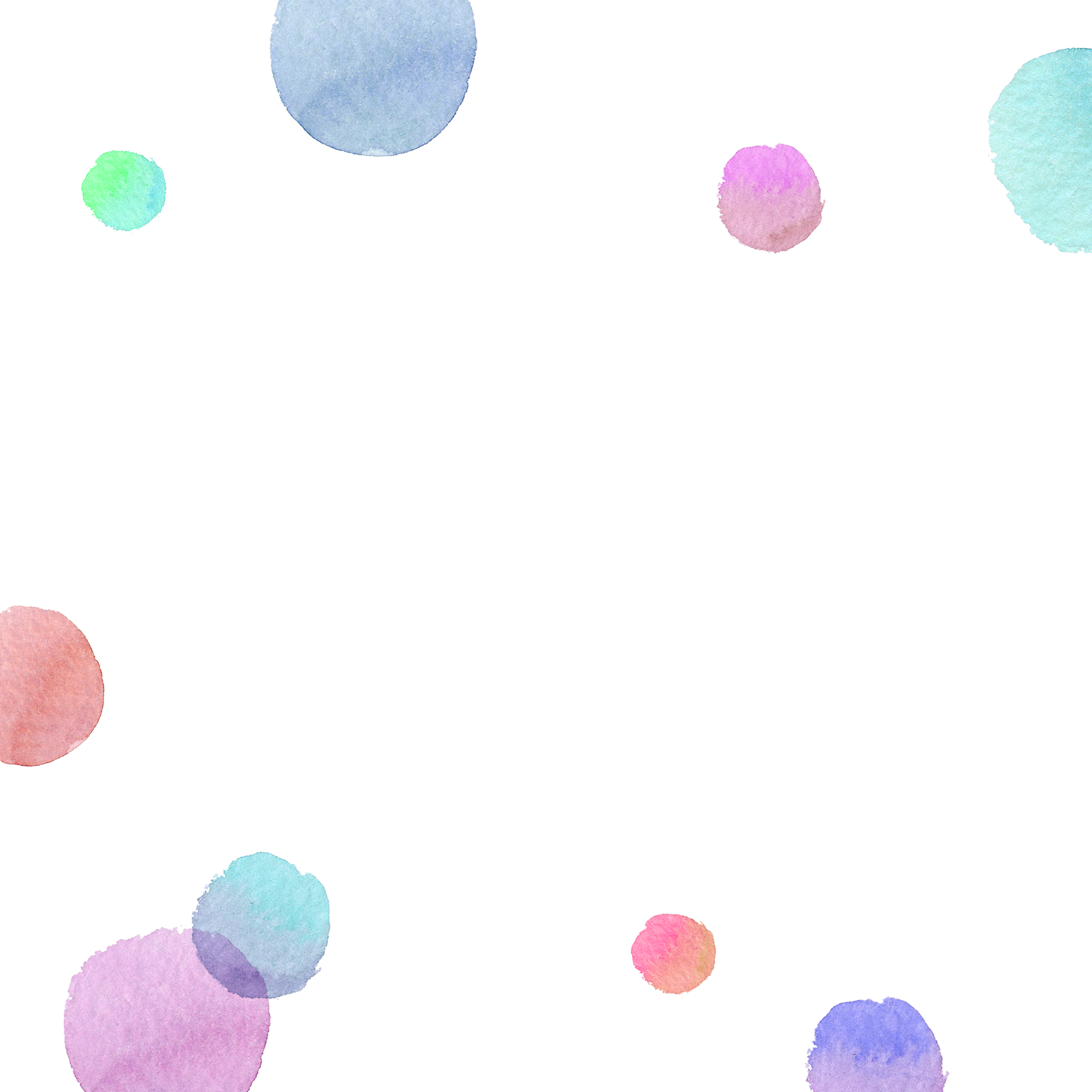 Watercolor Bubbles Frame Cutout